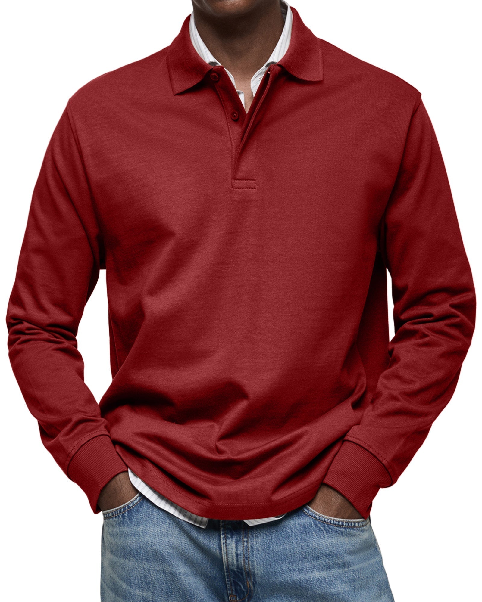 1+1 GRATIS| LUXURIÖSER POLOSHIRT MIT LANGEN ÄRMELN