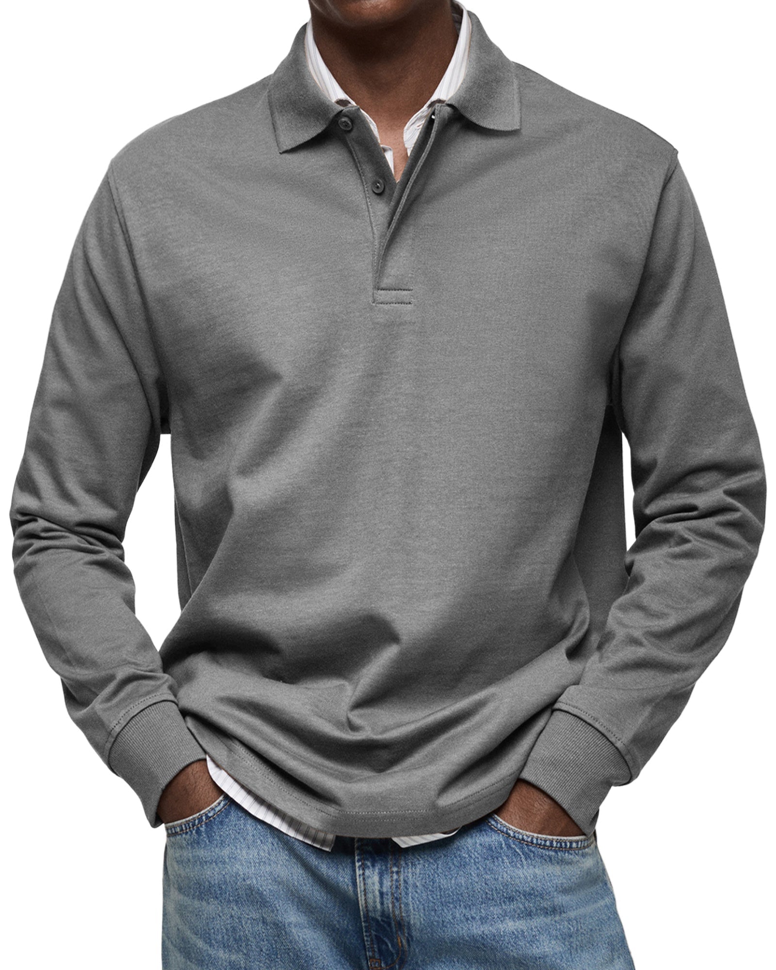 1+1 GRATIS| LUXURIÖSER POLOSHIRT MIT LANGEN ÄRMELN