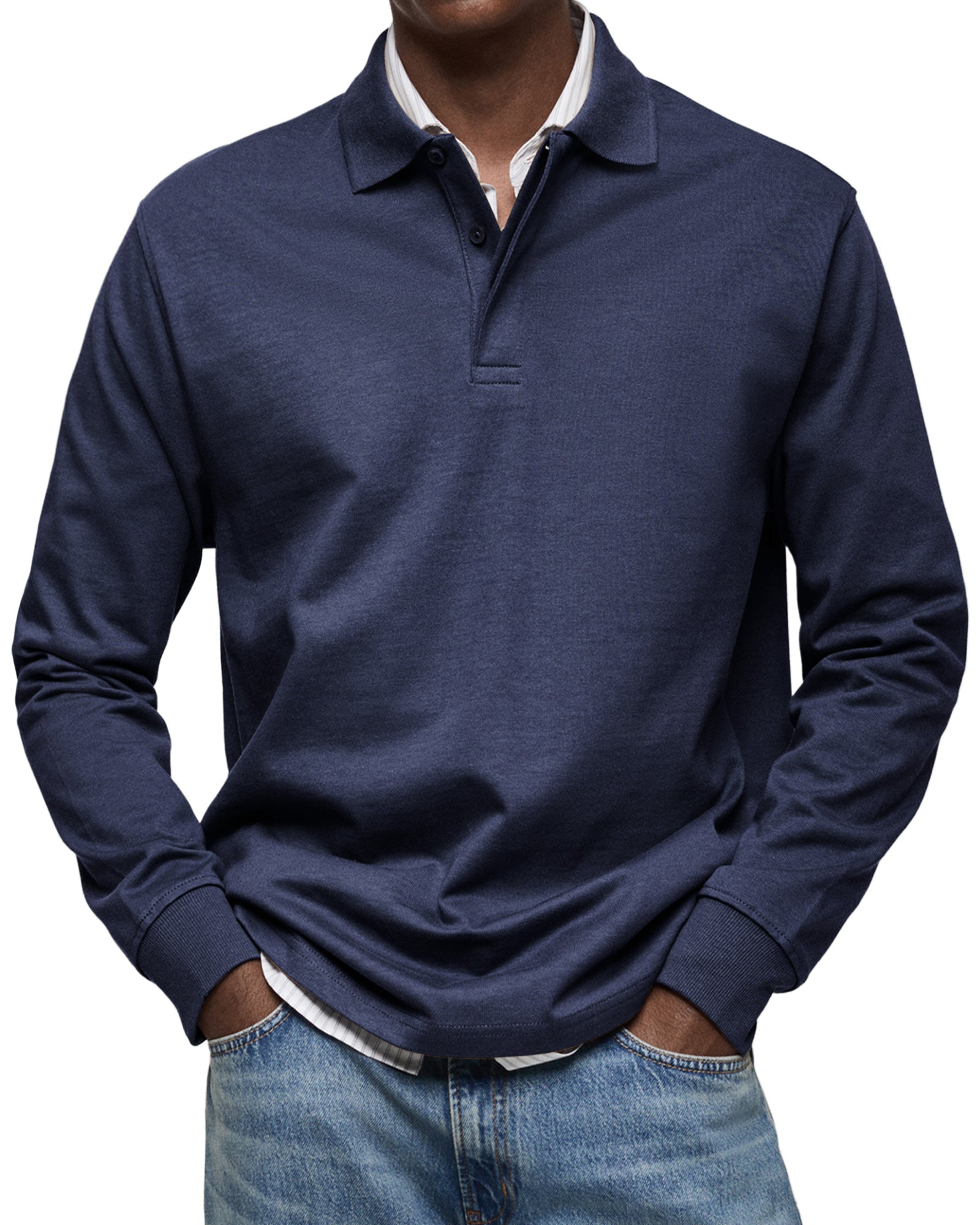 1+1 GRATIS| LUXURIÖSER POLOSHIRT MIT LANGEN ÄRMELN