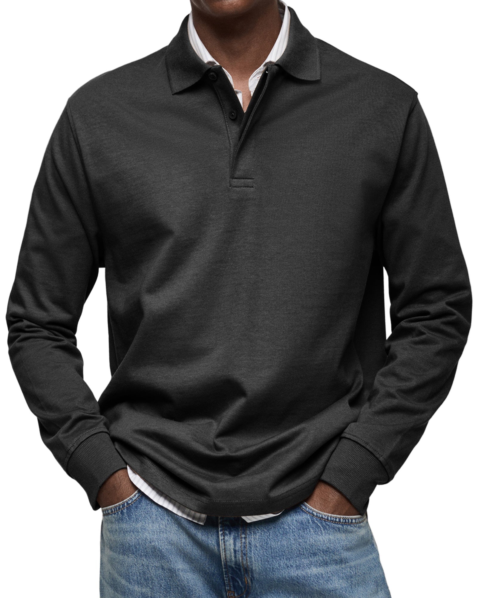 1+1 GRATIS| LUXURIÖSER POLOSHIRT MIT LANGEN ÄRMELN