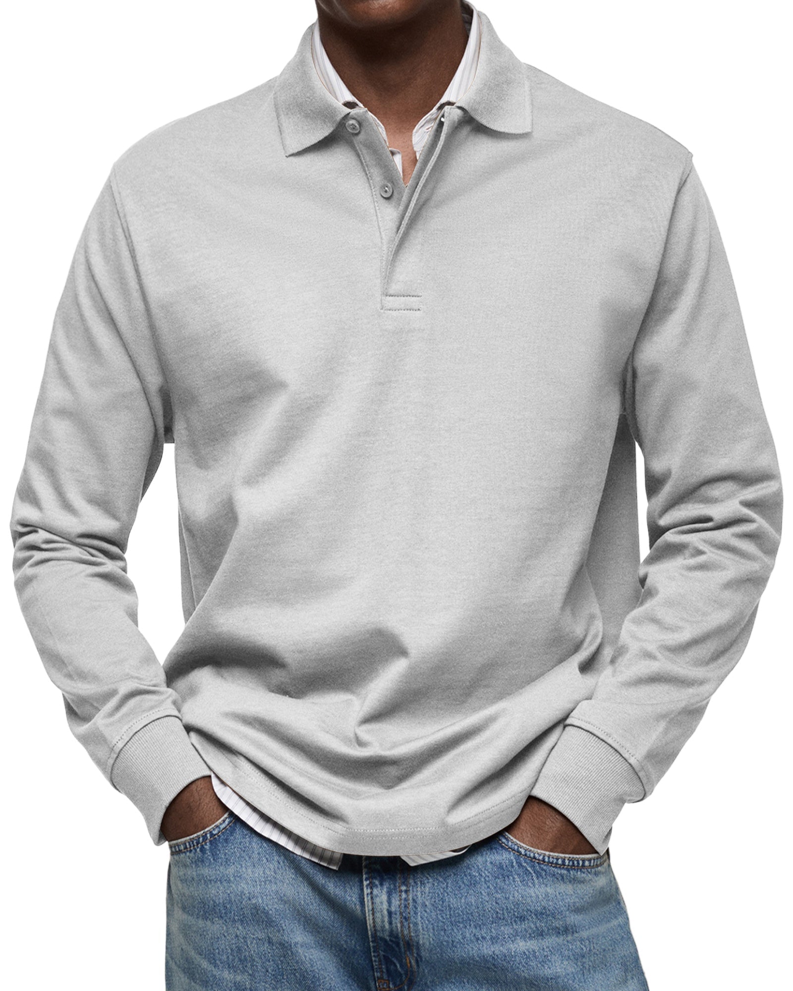 1+1 GRATIS| LUXURIÖSER POLOSHIRT MIT LANGEN ÄRMELN