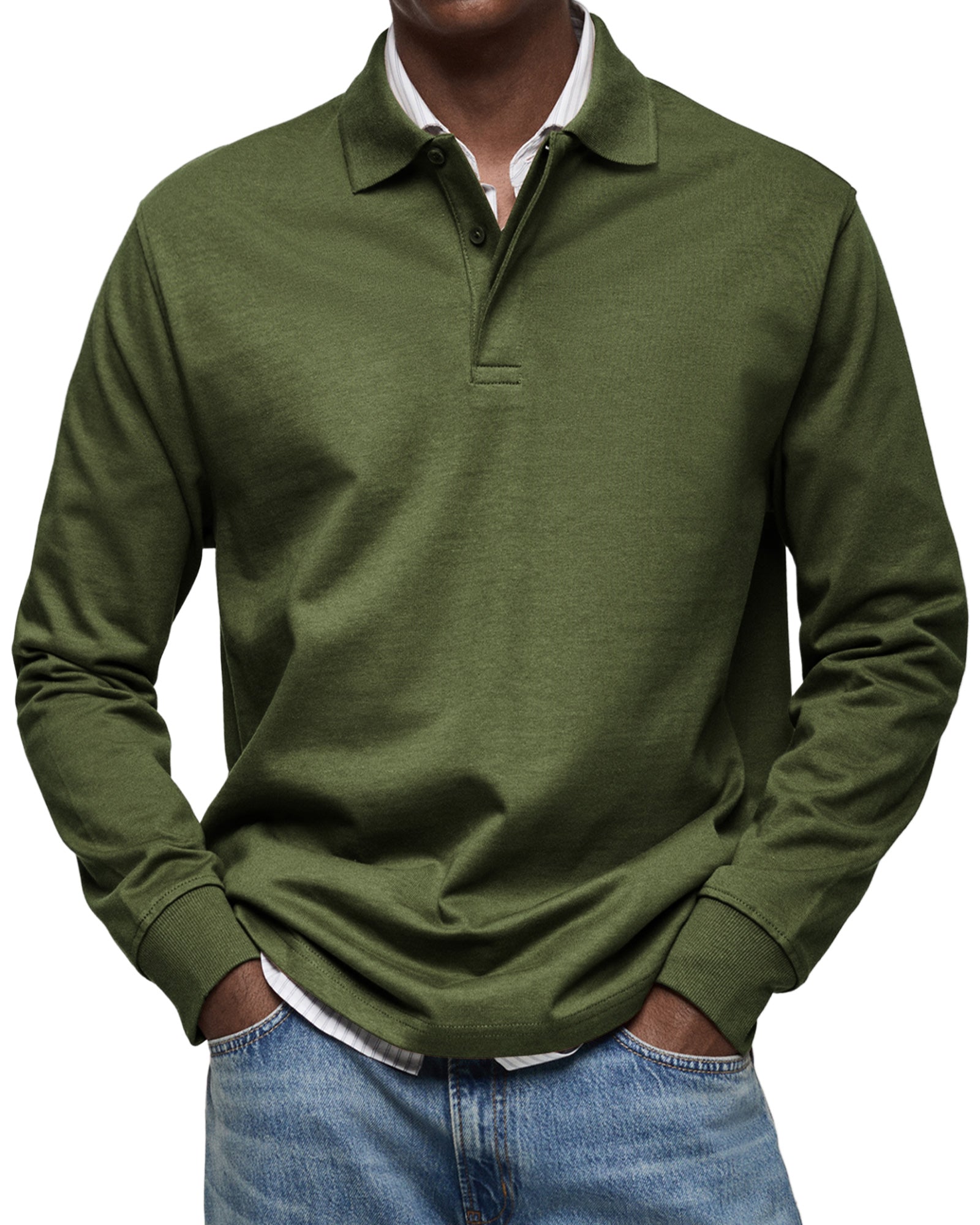 1+1 GRATIS| LUXURIÖSER POLOSHIRT MIT LANGEN ÄRMELN