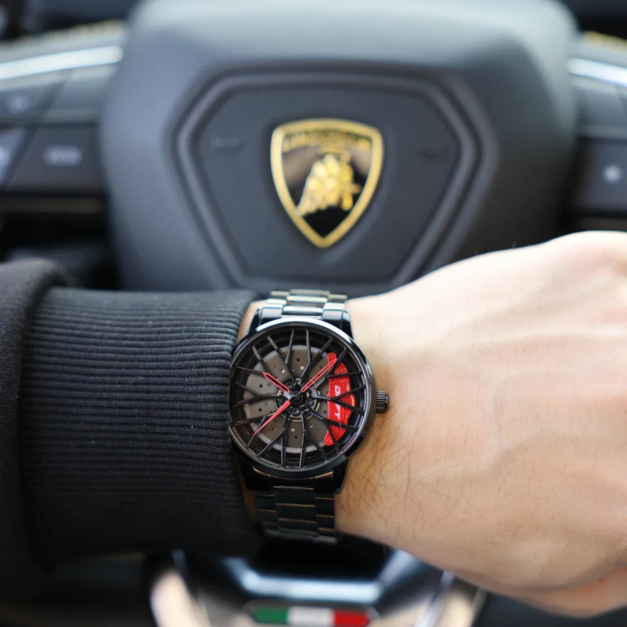 Motorsport-Felgen-Uhr