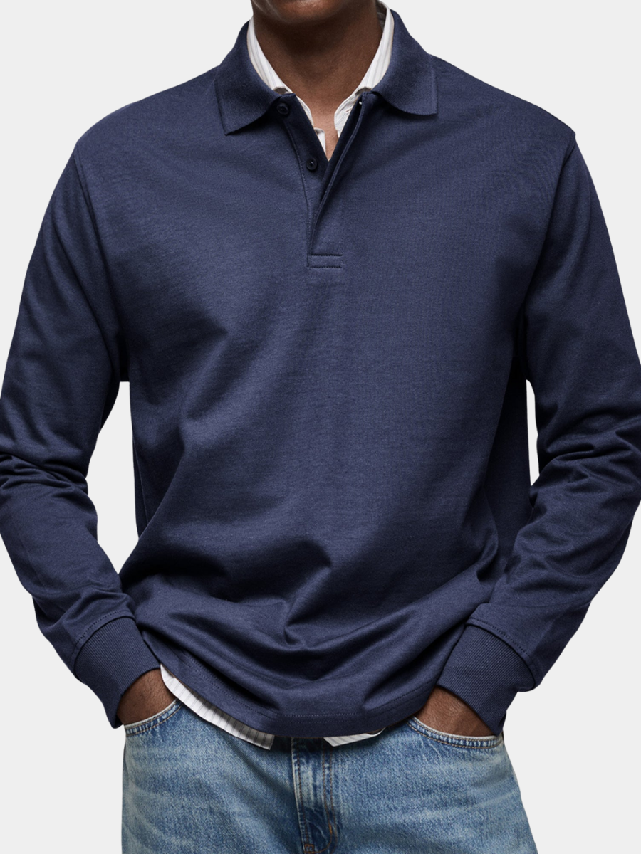 1+1 GRATIS| LUXURIÖSER POLOSHIRT MIT LANGEN ÄRMELN